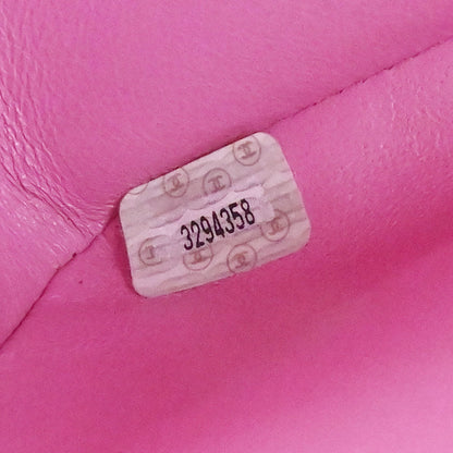 Chanel 1994-1996 Pink Patent Leather Maxi Classic Flap Shoulder Bag