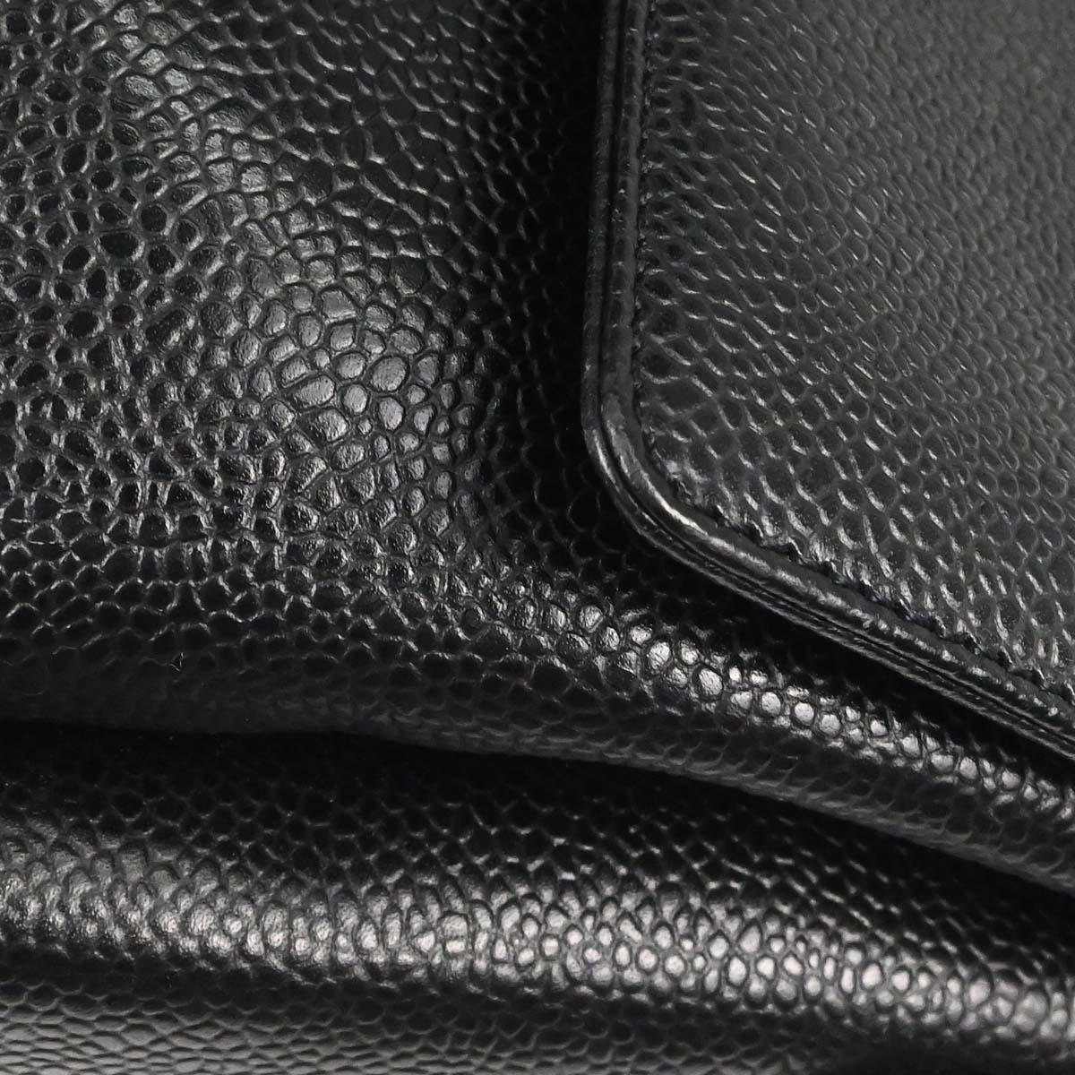 Chanel 1997-1999 Black Caviar Skin Shoulder Bag