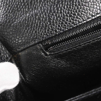 Chanel 1997-1999 Black Caviar Skin Shoulder Bag