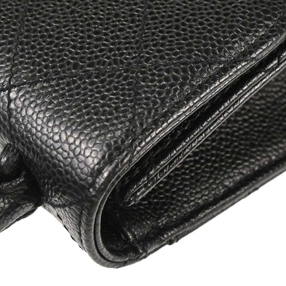 Chanel 1997-1999 Black Caviar Skin Mademoiselle Lock Handbag