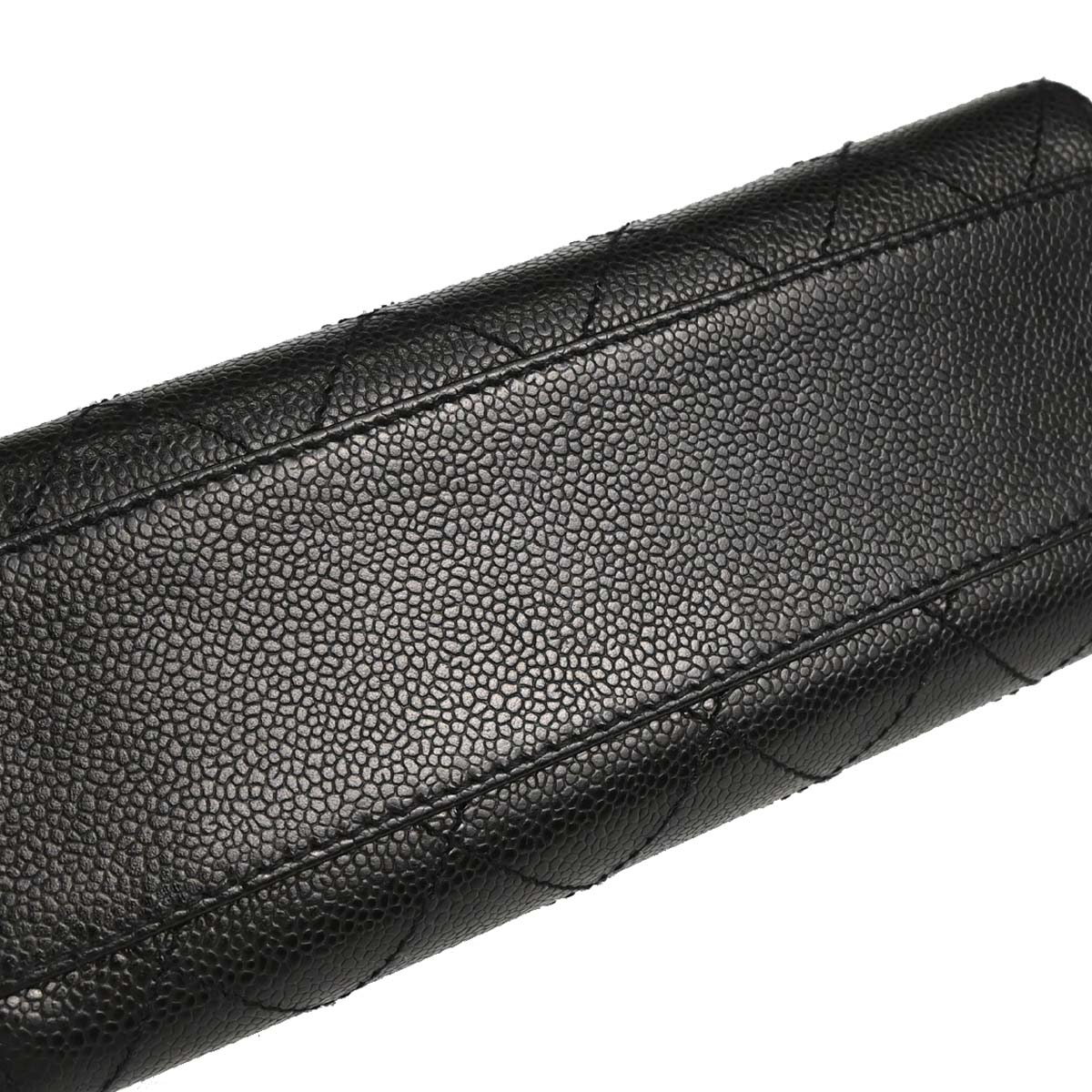 Chanel 1997-1999 Black Caviar Skin Mademoiselle Lock Handbag