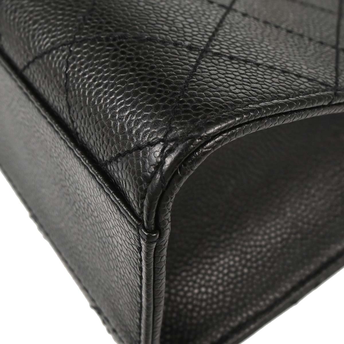 Chanel 1997-1999 Black Caviar Skin Mademoiselle Lock Handbag