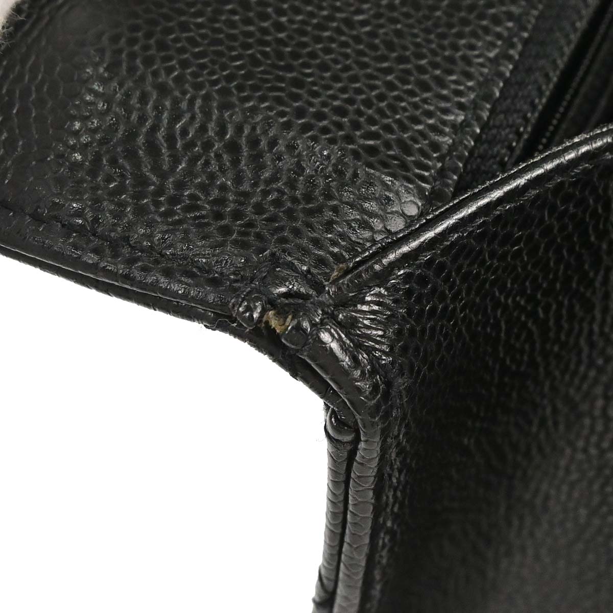 Chanel 1997-1999 Black Caviar Skin Mademoiselle Lock Handbag