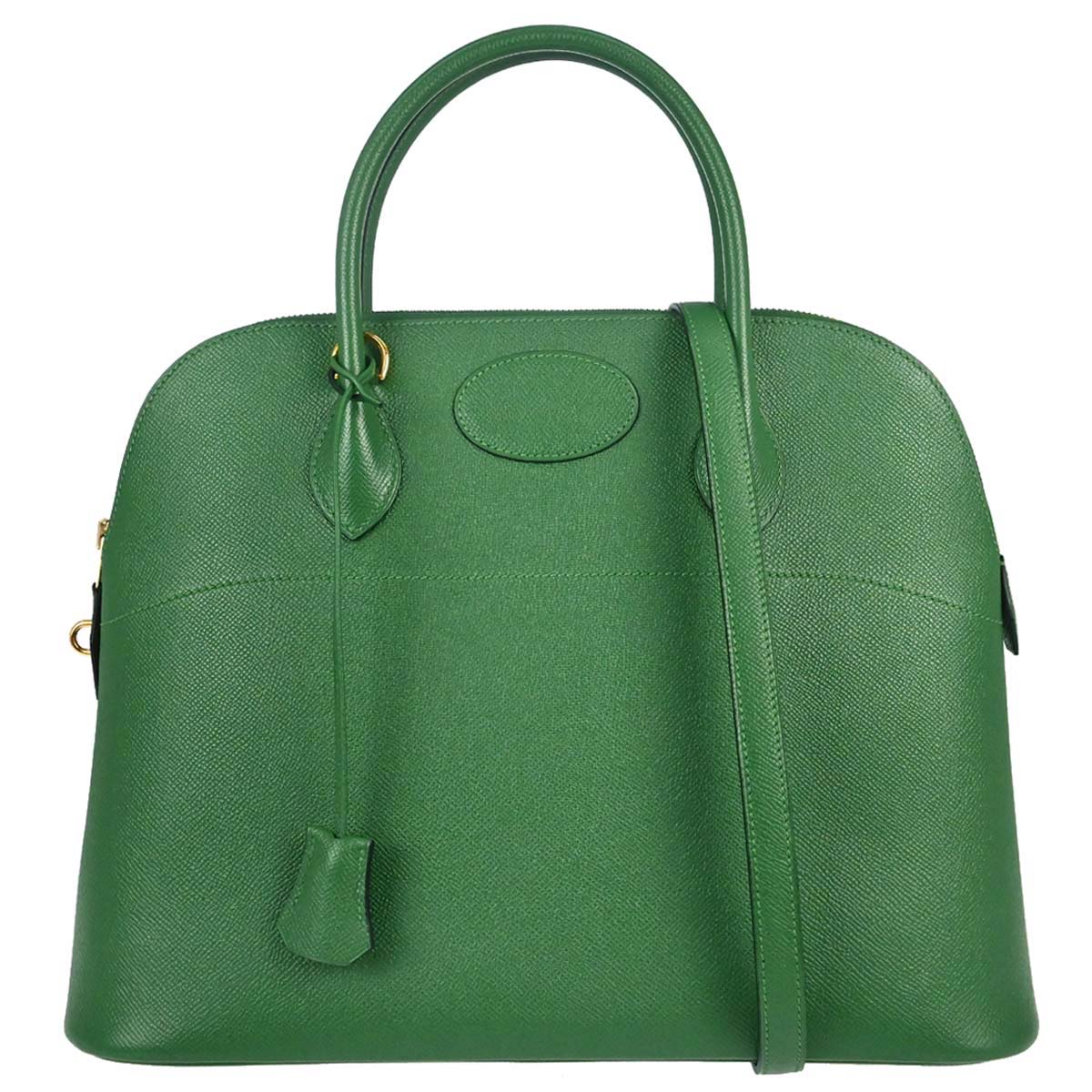 Hermes Green Courchevel Bolide 35 2way Shoulder Handbag