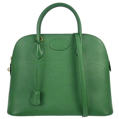 Hermes Green Courchevel Bolide 35 2way Shoulder Handbag