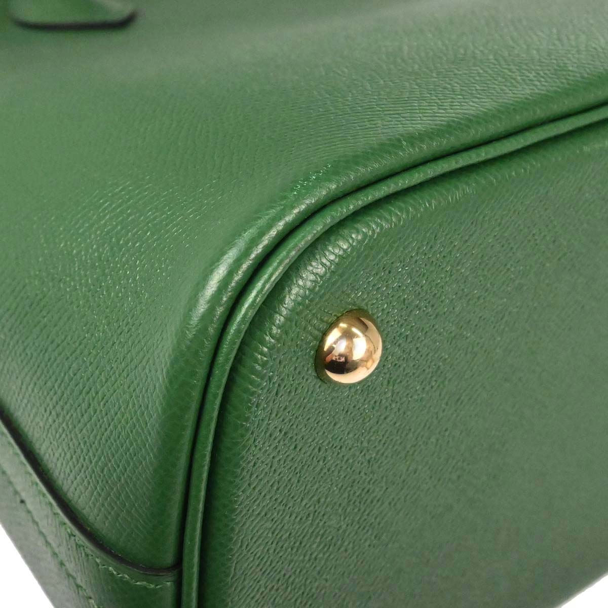 Hermes Green Courchevel Bolide 35 2way Shoulder Handbag