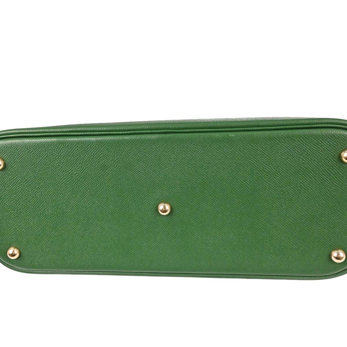 Hermes Green Courchevel Bolide 35 2way Shoulder Handbag