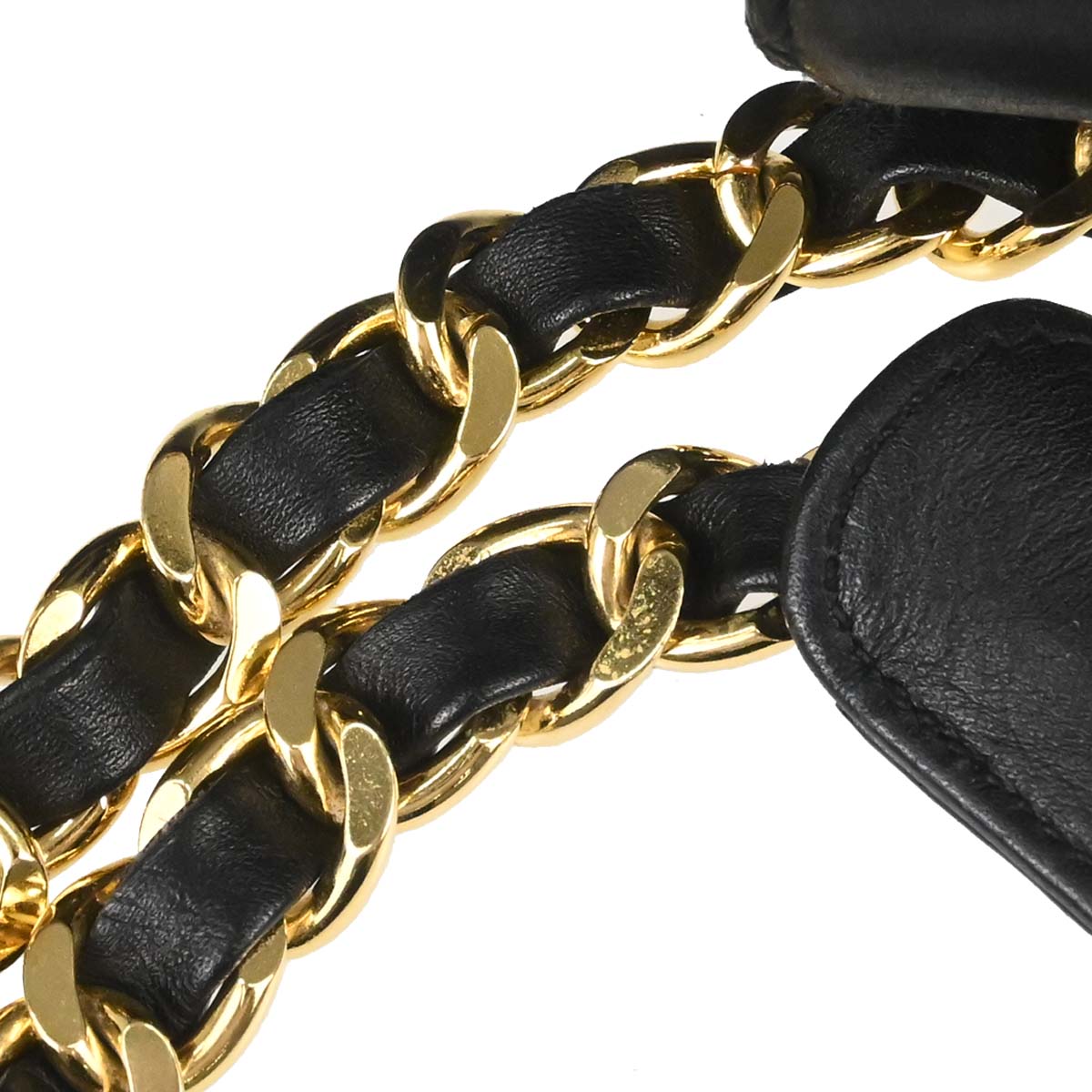 Chanel 1991-1994 Black Lambskin Bicolore Supermodel Shoulder Bag