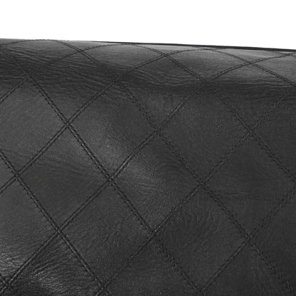 Chanel 1991-1994 Black Lambskin Bicolore Supermodel Shoulder Bag