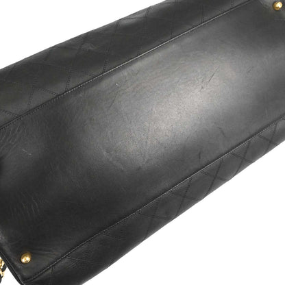 Chanel 1991-1994 Black Lambskin Bicolore Supermodel Shoulder Bag