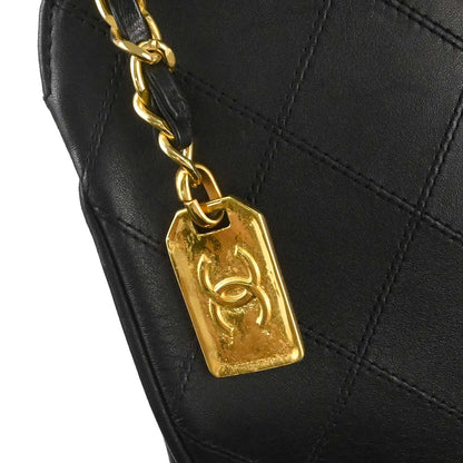 Chanel 1991-1994 Black Lambskin Bicolore Supermodel Shoulder Bag