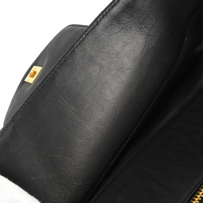 Chanel 1991-1994 Black Lambskin Bicolore Supermodel Shoulder Bag