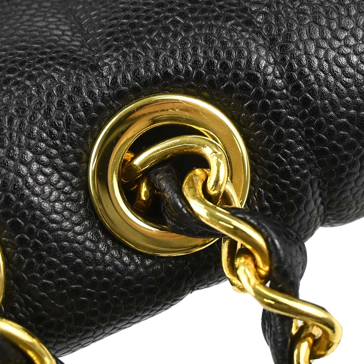 Chanel 1994-1996 Black Calfskin Jumbo Mademoiselle Classic Flap Bag