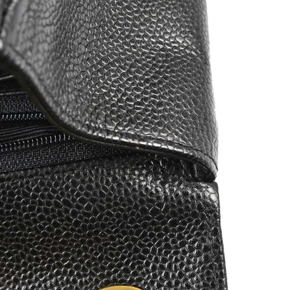 Chanel 1994-1996 Black Calfskin Jumbo Mademoiselle Classic Flap Bag