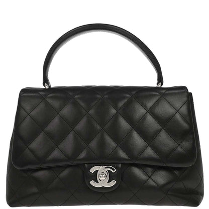 Chanel 2006-2008 Black Lambskin Top Handle Handbag