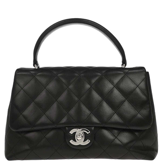 Chanel 2006-2008 Black Lambskin Top Handle Handbag
