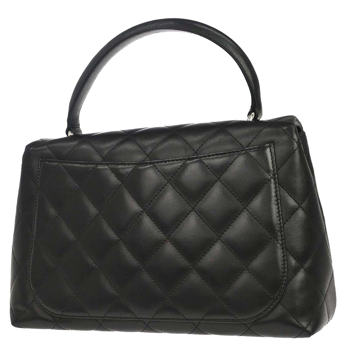 Chanel 2006-2008 Black Lambskin Top Handle Handbag