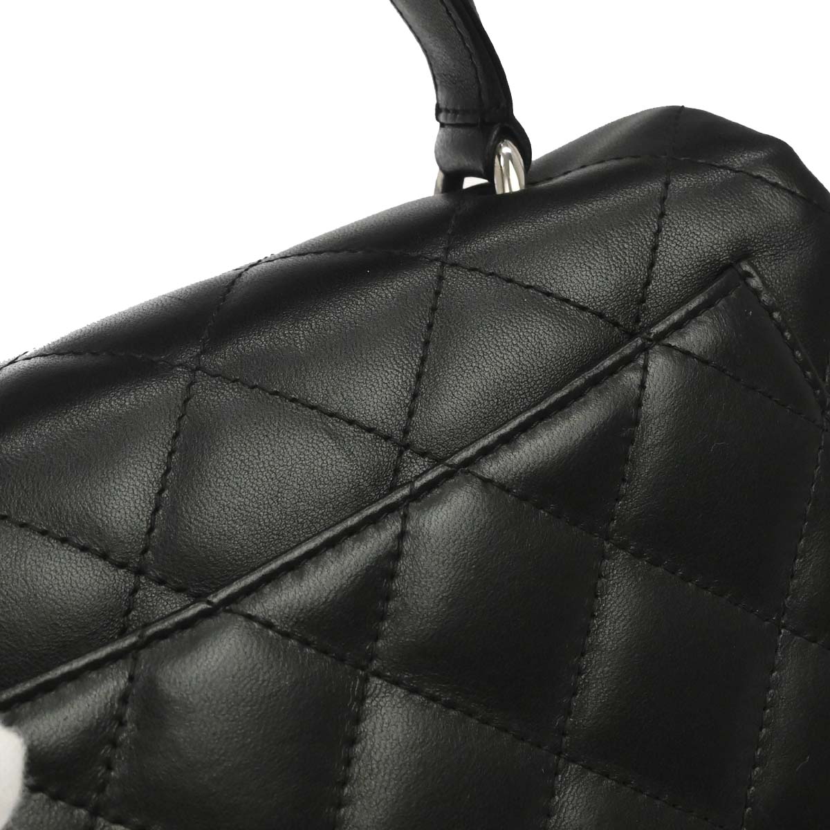 Chanel 2006-2008 Black Lambskin Top Handle Handbag
