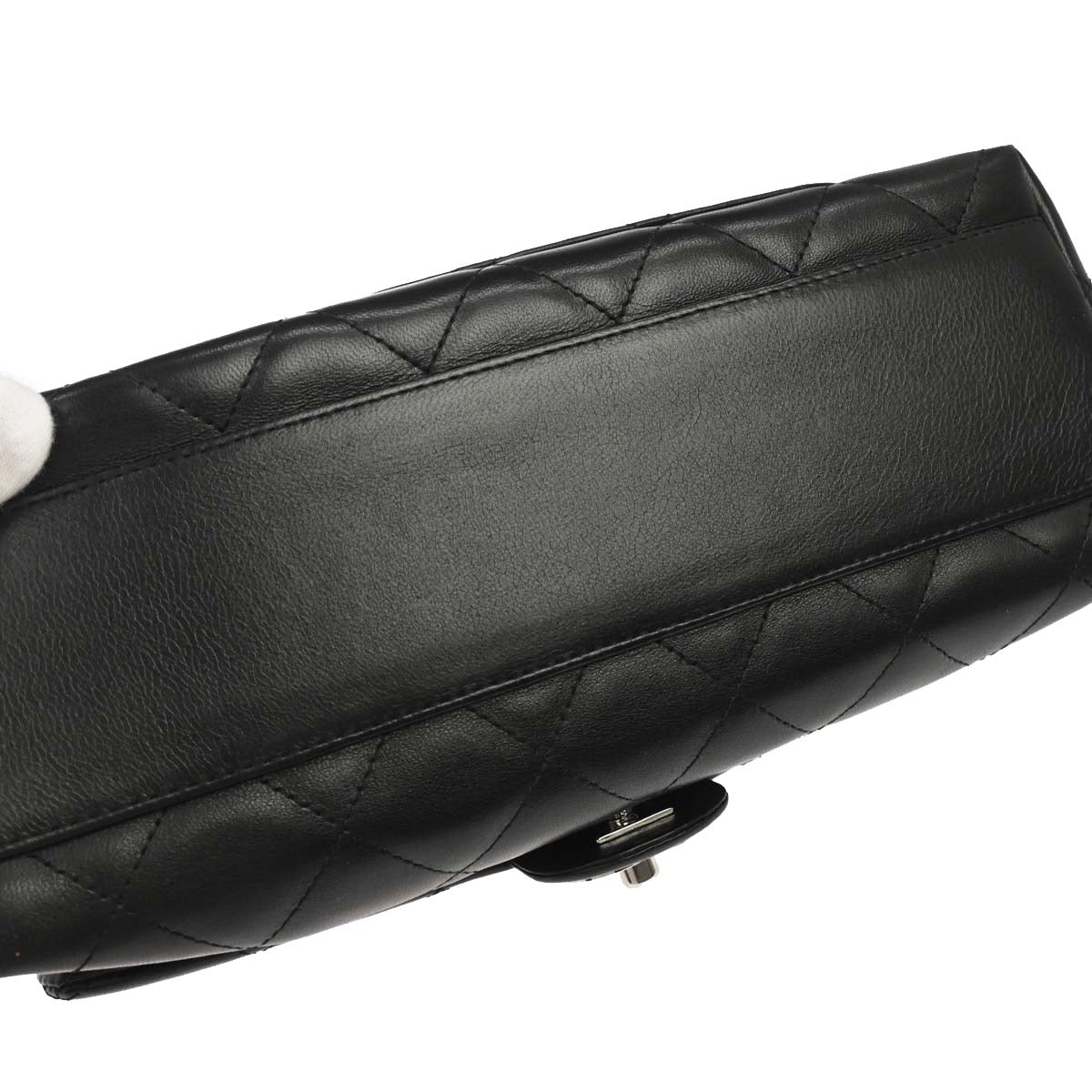 Chanel 2006-2008 Black Lambskin Top Handle Handbag