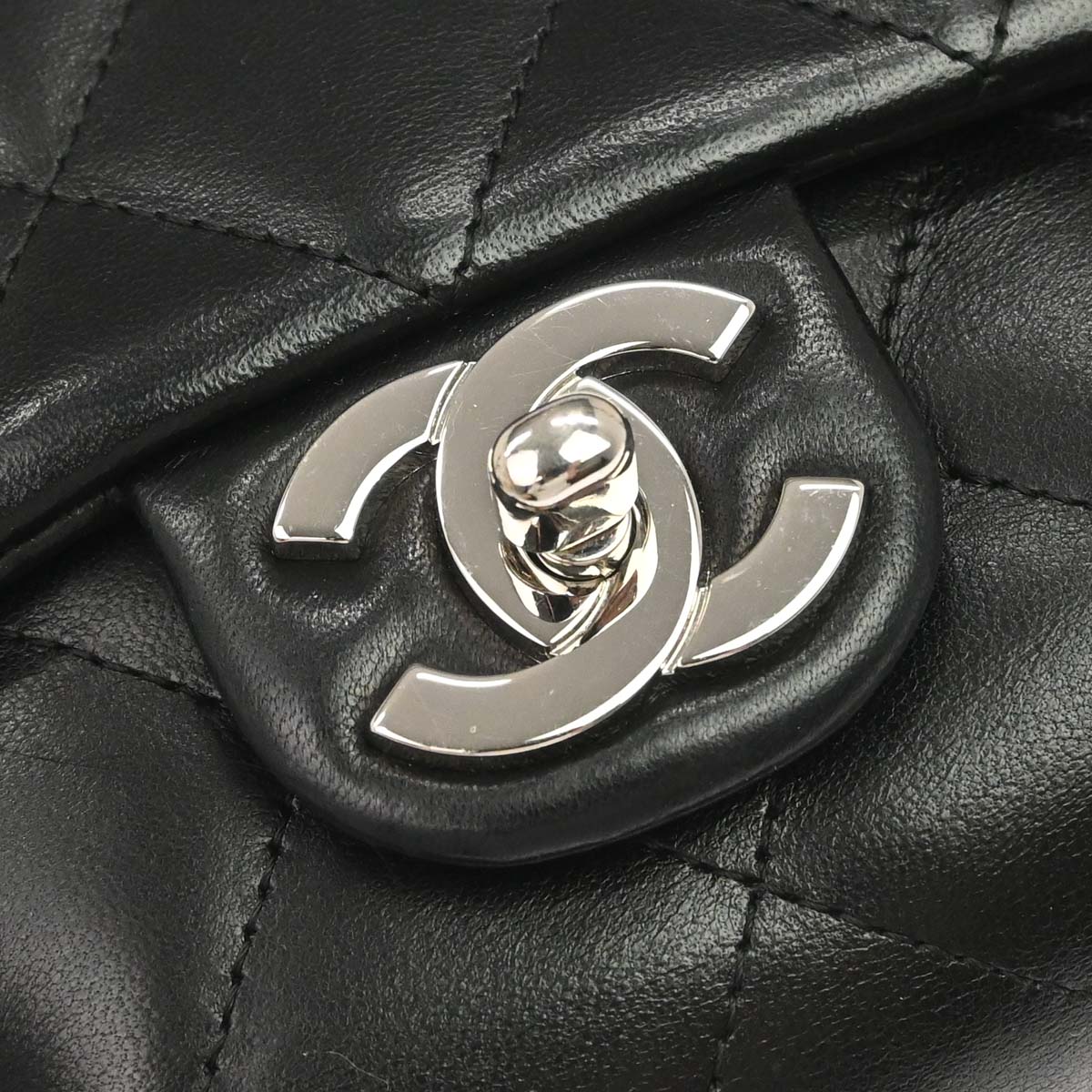 Chanel 2006-2008 Black Lambskin Top Handle Handbag