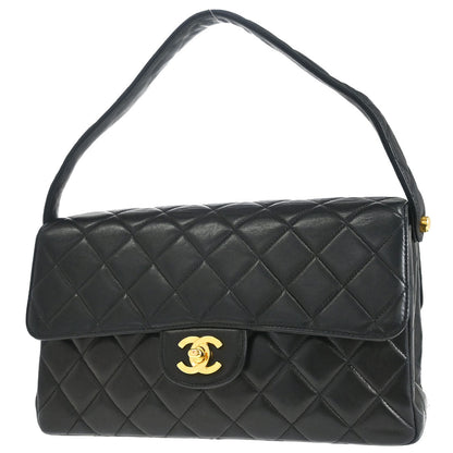Chanel 1996-1997 Black Lambskin Double Sided Classic Flap Handbag