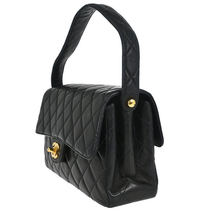 Chanel 1996-1997 Black Lambskin Double Sided Classic Flap Handbag