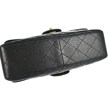 Chanel 1996-1997 Black Lambskin Double Sided Classic Flap Handbag