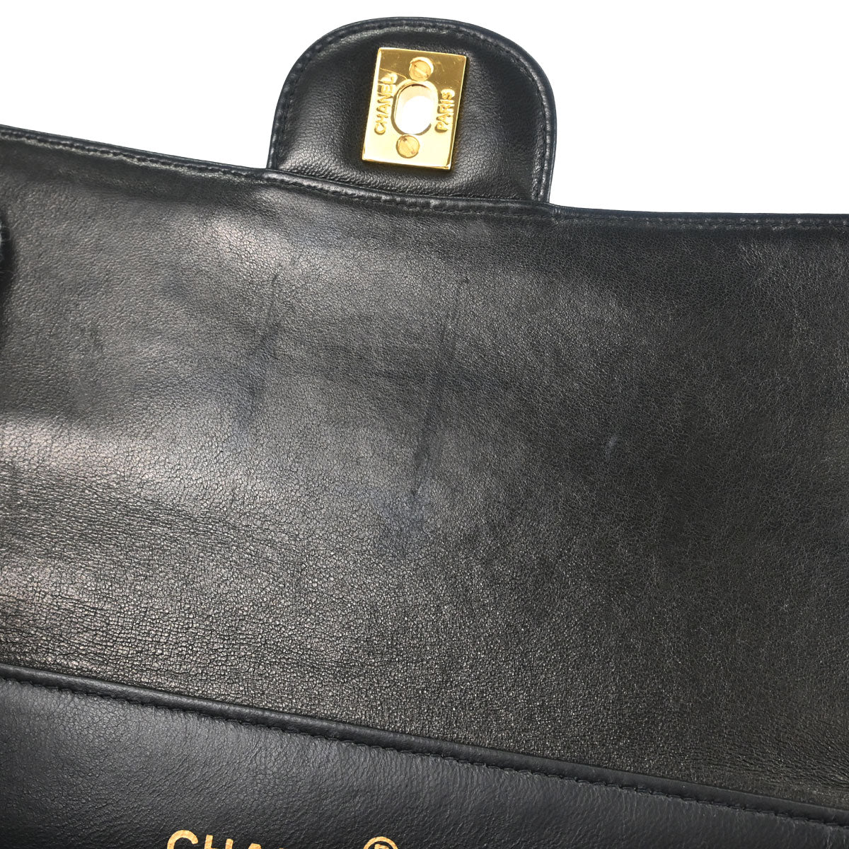 Chanel 1996-1997 Black Lambskin Double Sided Classic Flap Handbag