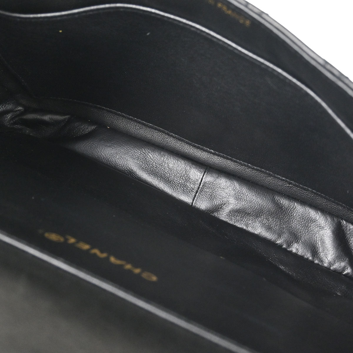 Chanel 1996-1997 Black Lambskin Double Sided Classic Flap Handbag