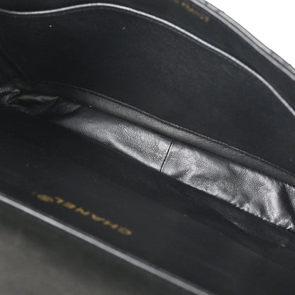 Chanel 1996-1997 Black Lambskin Double Sided Classic Flap Handbag