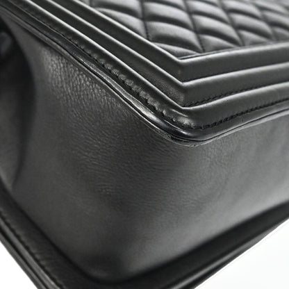 Boy Chanel 2012-2013 Black Lambskin Medium Shoulder Bag