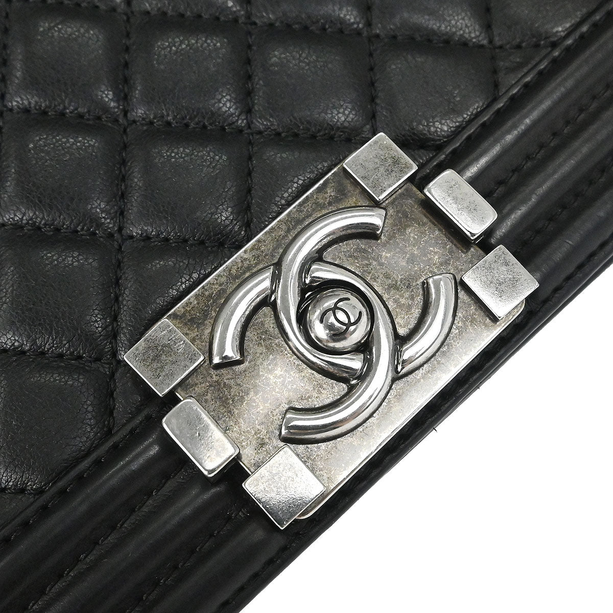 Boy Chanel 2012-2013 Black Lambskin Medium Shoulder Bag