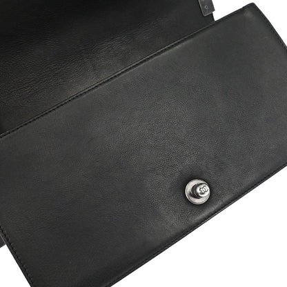 Boy Chanel 2012-2013 Black Lambskin Medium Shoulder Bag