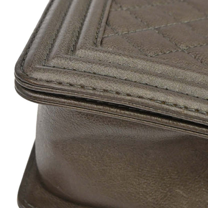 Boy Chanel 2013-2014 Brown Calfskin Medium Chain Shoulder Bag