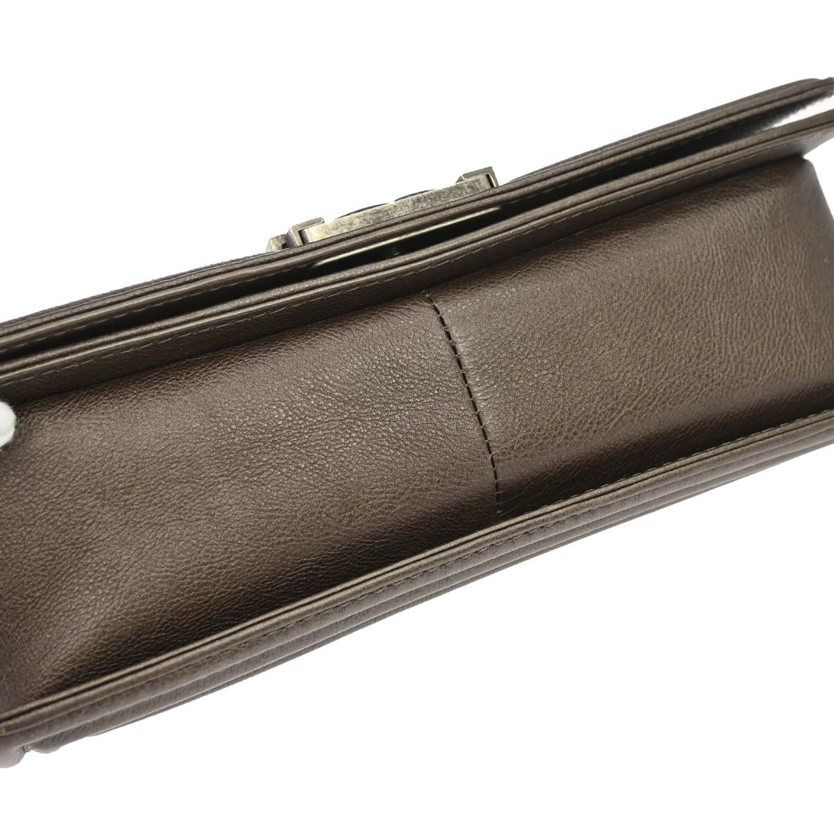 Boy Chanel 2013-2014 Brown Calfskin Medium Chain Shoulder Bag