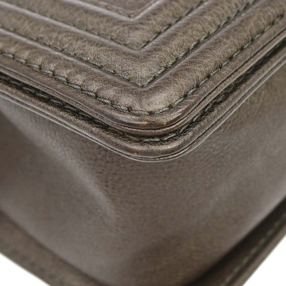 Boy Chanel 2013-2014 Brown Calfskin Medium Chain Shoulder Bag
