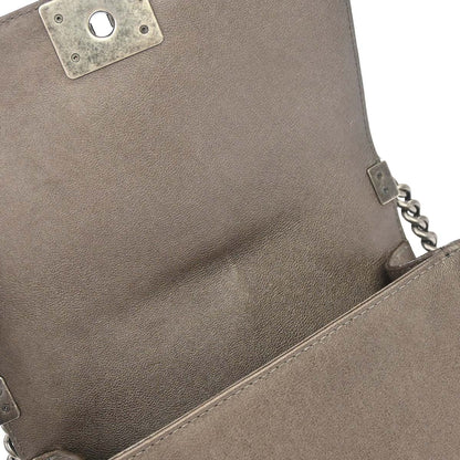 Boy Chanel 2013-2014 Brown Calfskin Medium Chain Shoulder Bag