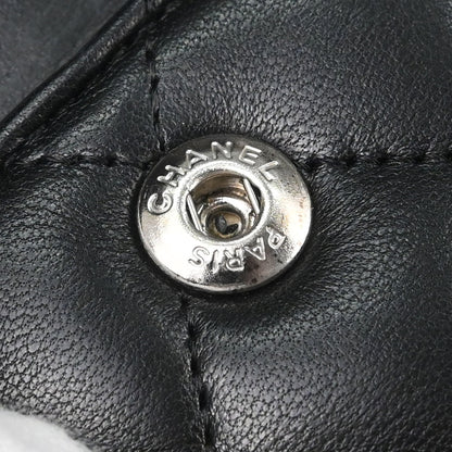 Chanel 2006-2008 Black Lambskin Medium Classic Double Flap Shoulder Bag