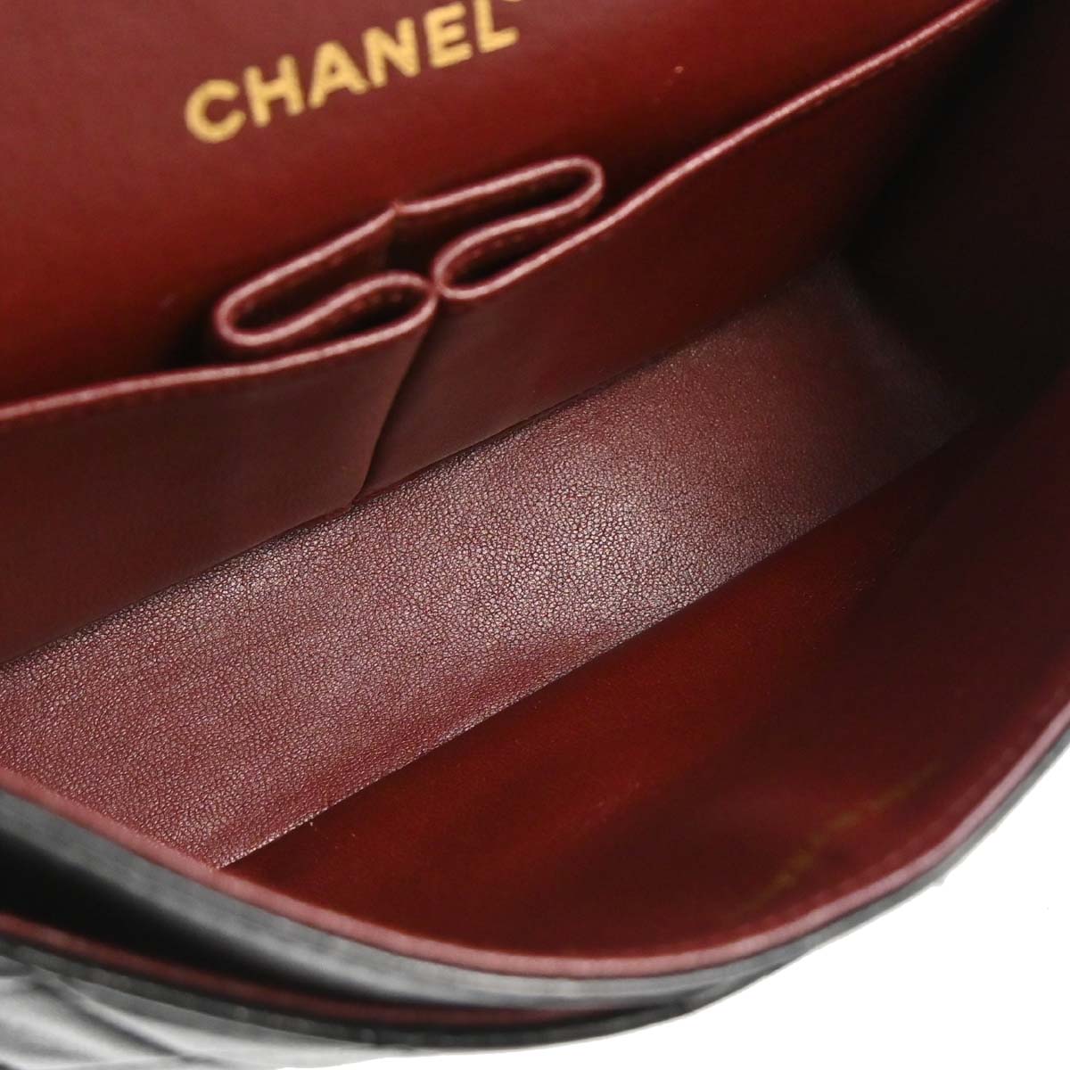 Chanel 1989-1991 Black Lambskin Small Classic Double Flap Shoulder Bag