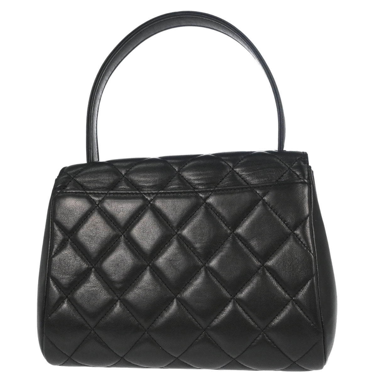 Chanel Black Lambskin Top Handle Handbag
