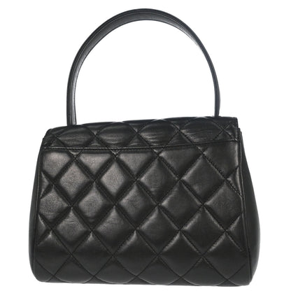 Chanel Black Lambskin Top Handle Handbag