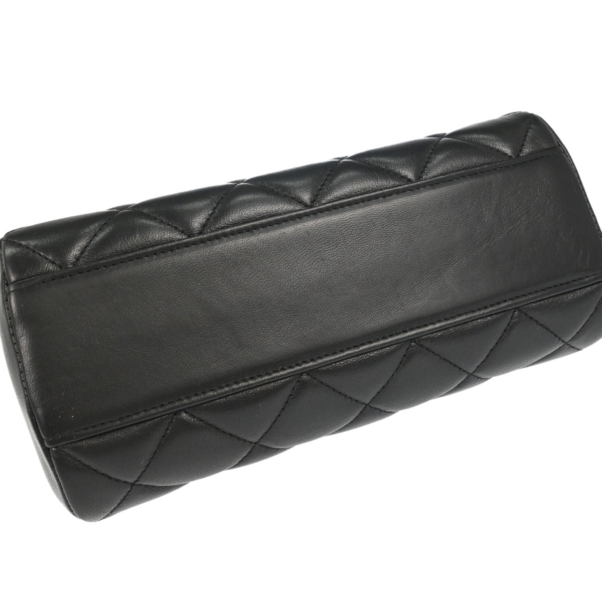Chanel Black Lambskin Top Handle Handbag