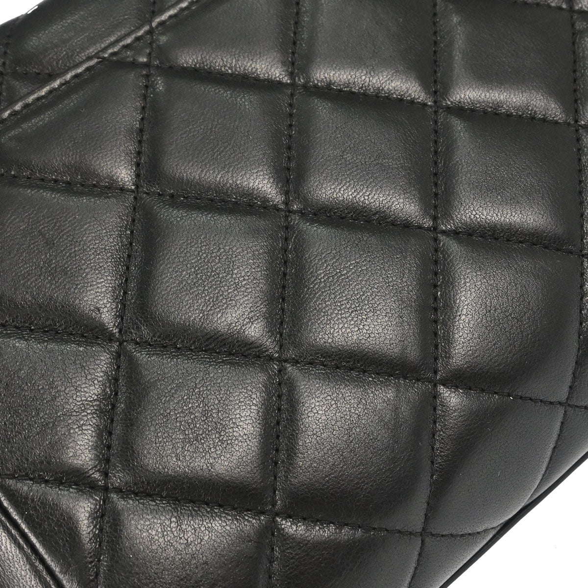 Chanel Black Lambskin Top Handle Handbag