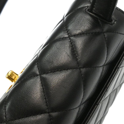 Chanel Black Lambskin Top Handle Handbag