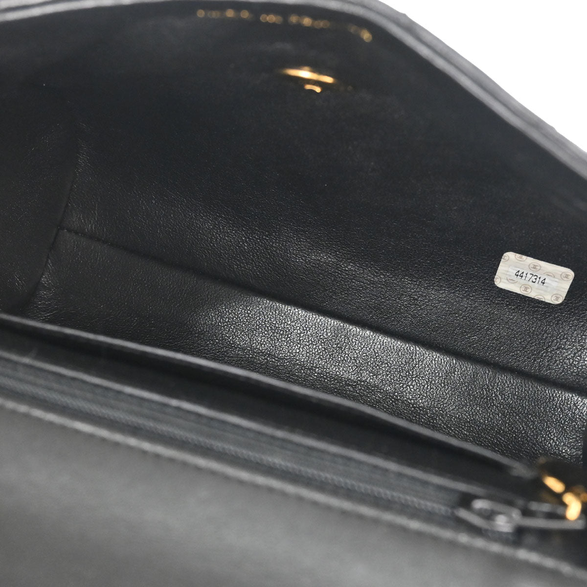 Chanel Black Lambskin Top Handle Handbag