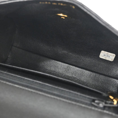 Chanel Black Lambskin Top Handle Handbag