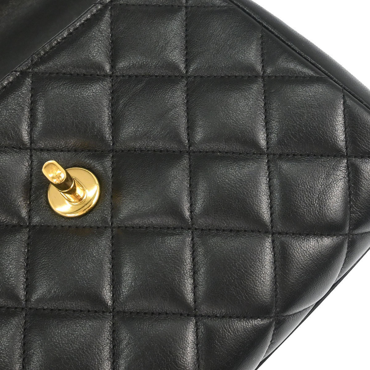 Chanel Black Lambskin Top Handle Handbag