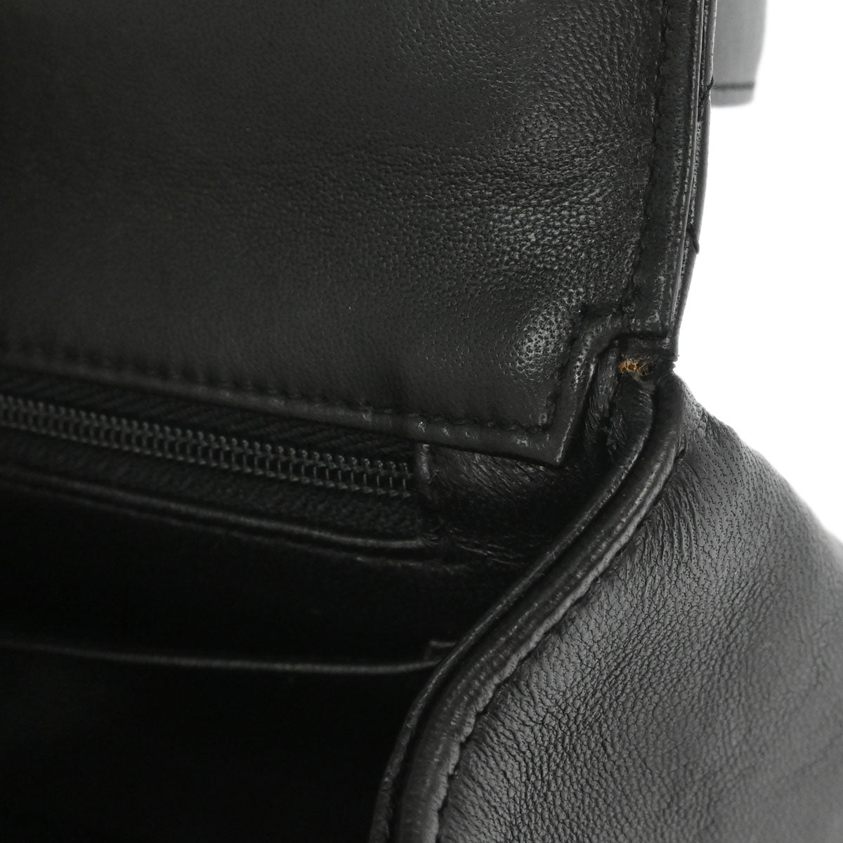 Chanel Black Lambskin Top Handle Handbag