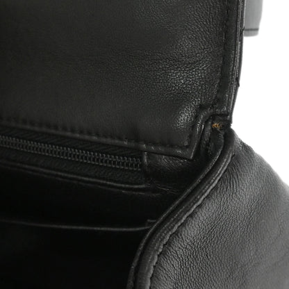Chanel Black Lambskin Top Handle Handbag