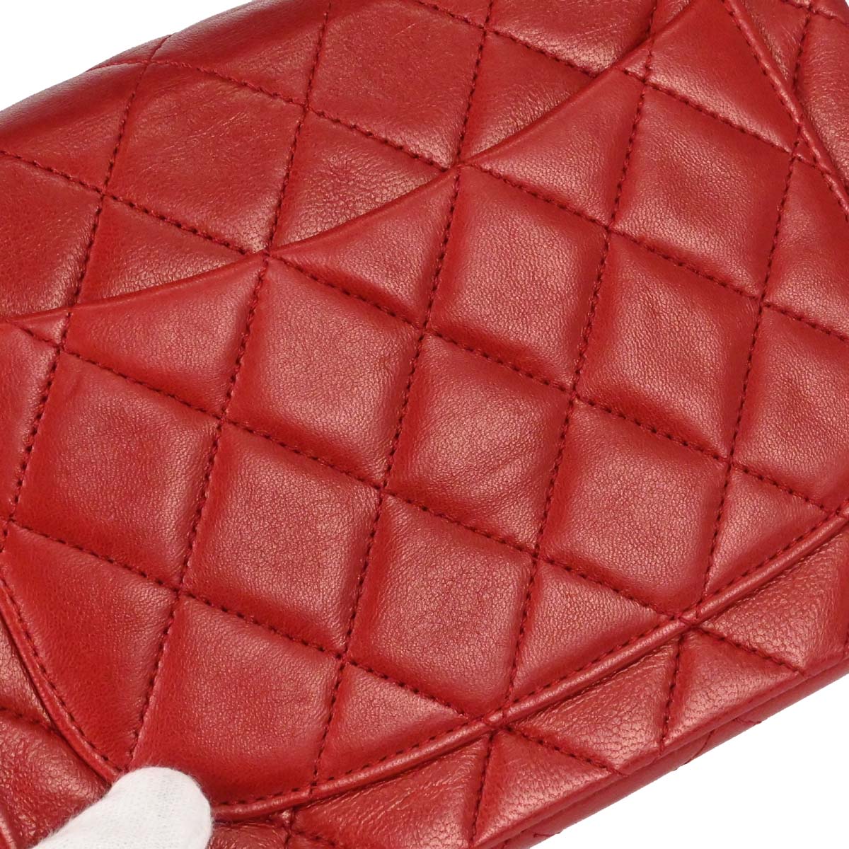 Chanel 1989-1991 Red Lambskin Mini Classic Square Flap Shoulder Bag 17
